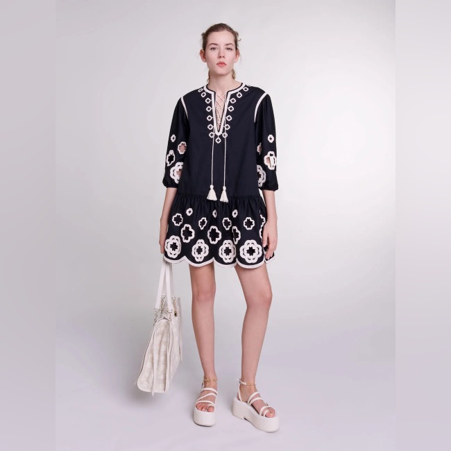 Rilmeraie Short Embroidered Tunic Dress